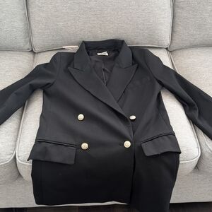 H&M Black Blazer with Gold Buttons
